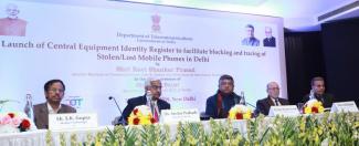 Union Minister for Communications, Law & Justice and Electronics & IT, Ravi Shankar Prasad at the launch of the Central Equipment Identity Register System to facilitate tracing of Stolen/Lost Mobile Phones in Delhi, in New Delhi on December 30, 2019.