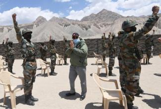 PM visits Nimu in Ladakh to interact with Indian troops