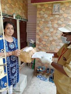 Delivery of medicine and essentials by postmen at Cuttack